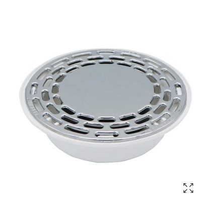 COLADERA REDONDA PARA TUBO PVC REJILLA CROMADA(9688)